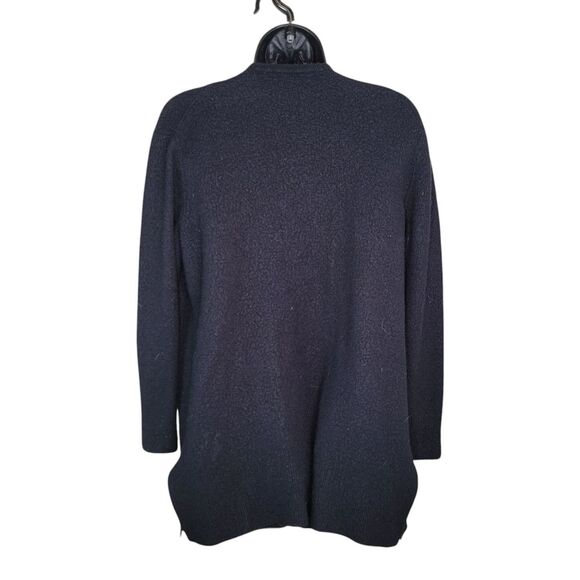 Madewell black wool blend open front cardigan sweater size Small - Picture 2 of 6